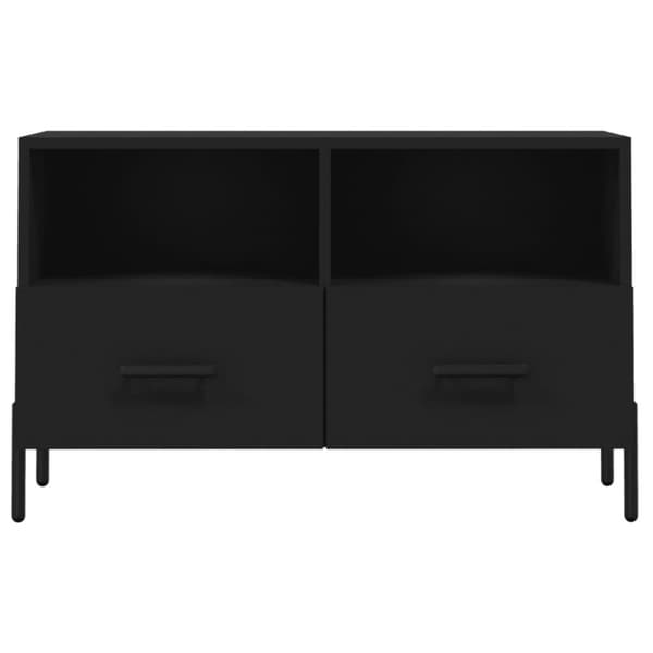 TV-møbler - Living tv-bord 80x36x50 cm konstrueret træ sort