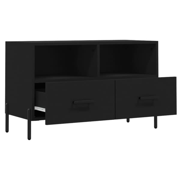 TV-møbler - Living tv-bord 80x36x50 cm konstrueret træ sort