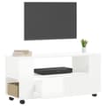 Miniatyrbild 5 av 11: TV-bänkar - Living TV-skåp vit högglans 102x34,5x43 cm konstruerat trä