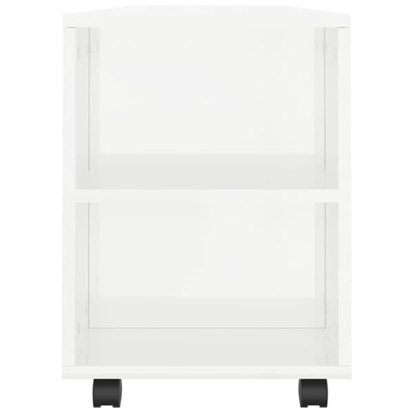TV-bänkar - Living TV-skåp vit högglans 102x34,5x43 cm konstruerat trä