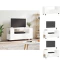 Miniatyrbild 1 av 11: TV-bänkar - Living TV-skåp vit högglans 102x34,5x43 cm konstruerat trä