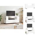 Miniatyrbillede 1 af 11: TV-møbler - Living tv-bord 102x34,5x43 cm konstrueret træ hvid