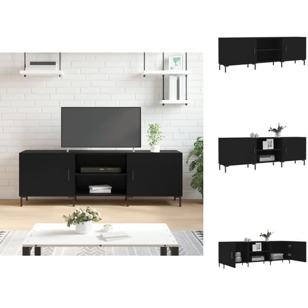 TV-bänkar - Living Tv-bänk svart 150x30x50 cm konstruerat trä