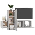 Miniatyrbild 4 av 11: TV-bänkar - Living TV-skåp 3 delar betonggrå spånskiva