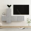Miniatyrbild 2 av 11: TV-bänkar - Living TV-skåp 3 delar betonggrå spånskiva