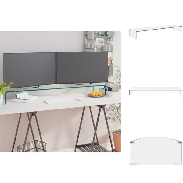 TV-møbler - Living TV-stander/monitorstand klart glas 120x30x13 cm