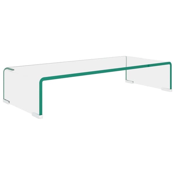 TV-møbler - Living TV-bord/monitorstander klar glas 60x25x11 cm