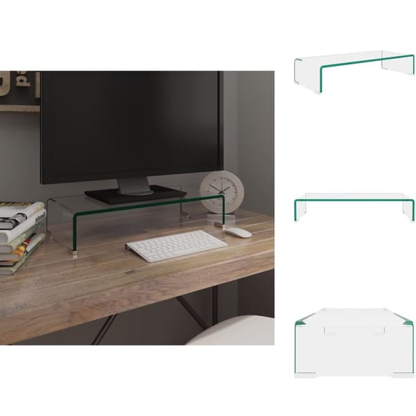 TV-møbler - Living TV-bord/monitorstander klar glas 60x25x11 cm