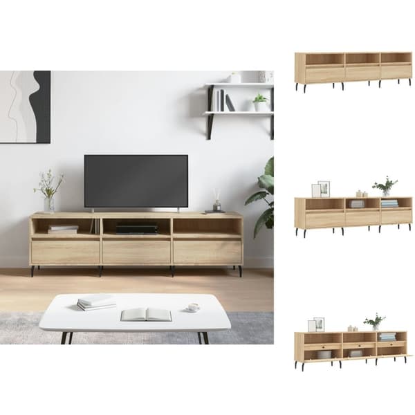 TV-bänkar - Living Tv-bänk sonoma-ek 150x30x44,5 cm konstruerat trä