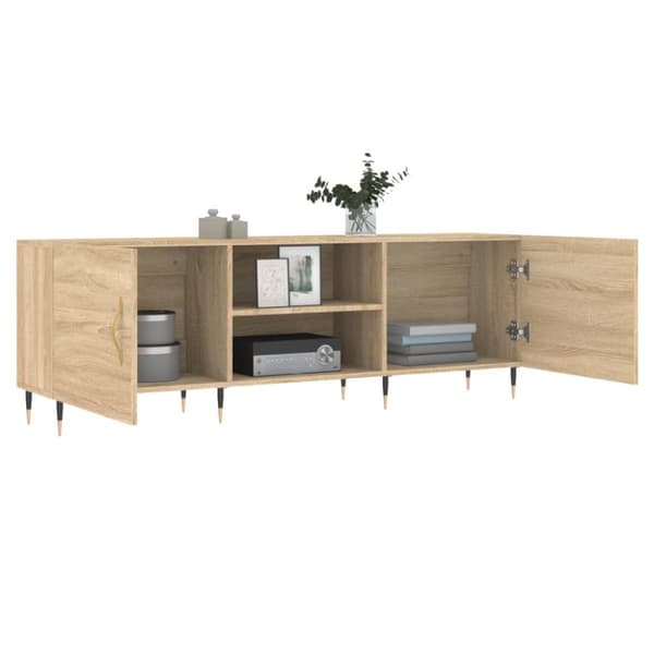 TV-møbler - Living tv-bord 150x30x50 cm konstrueret træ sonoma-eg