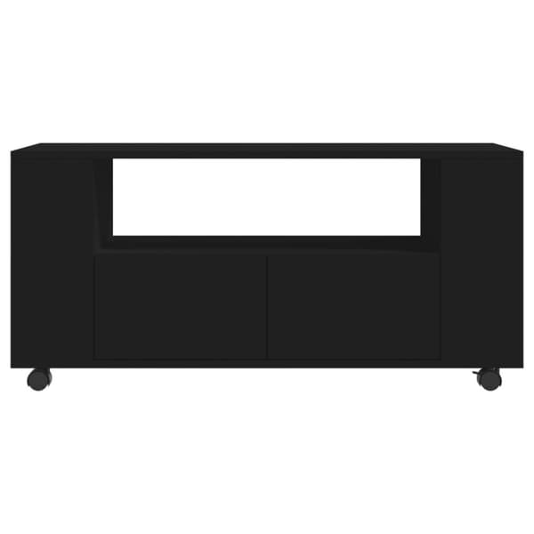 TV-møbler - Living tv-bord 102x34,5x43 cm konstrueret træ sort