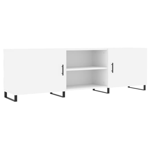 TV-møbler - Living tv-bord 150x30x50 cm konstrueret træ hvid