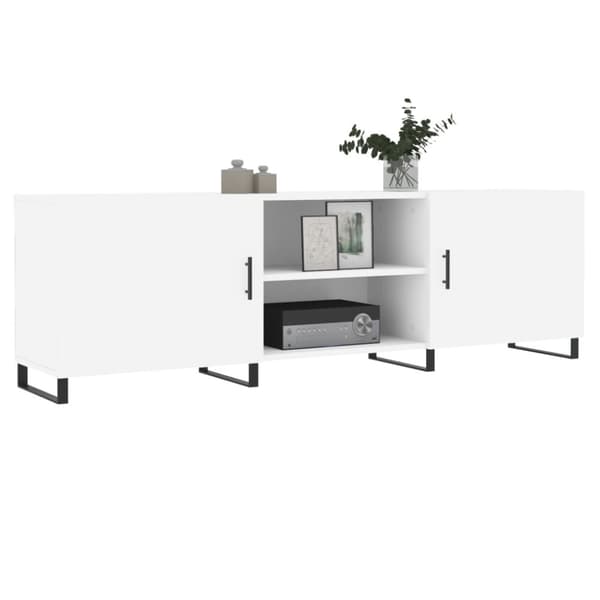 TV-møbler - Living tv-bord 150x30x50 cm konstrueret træ hvid
