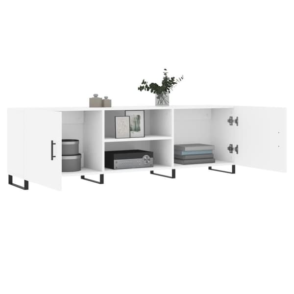TV-møbler - Living tv-bord 150x30x50 cm konstrueret træ hvid