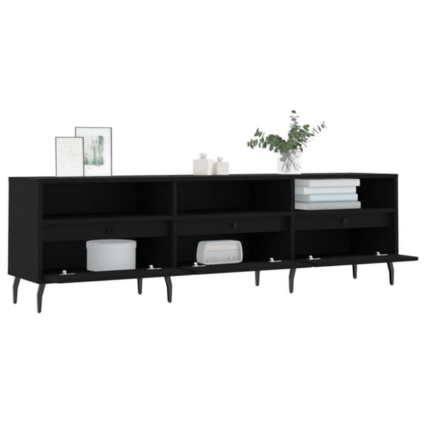 TV-bänkar - Living Tv-bänk svart 150x30x44,5 cm konstruerat trä