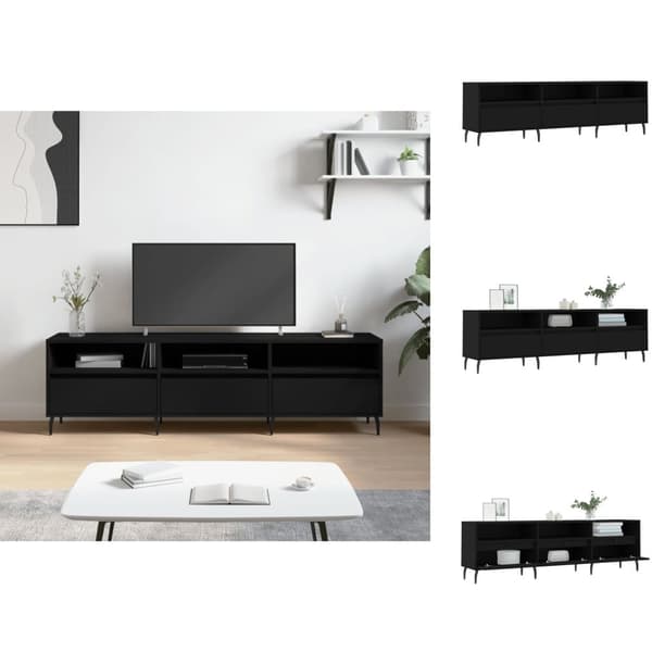 TV-bänkar - Living Tv-bänk svart 150x30x44,5 cm konstruerat trä