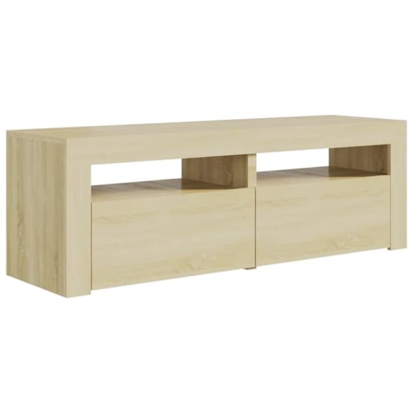 TV-bänk med LED-belysning sonomaek 120x35x40 cm - Tv-bänk - Tv-bänkar - Home & Living