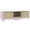 Pikkukuva 8 / 8: TV-taso Sonoma-tammi 140x40x35,5 cm tekninen puu - TV-taso - TV-tasot - Home & Living