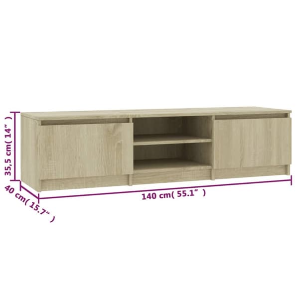 TV-taso Sonoma-tammi 140x40x35,5 cm tekninen puu - TV-taso - TV-tasot - Home & Living