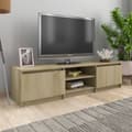 Pikkukuva 2 / 8: TV-taso Sonoma-tammi 140x40x35,5 cm tekninen puu - TV-taso - TV-tasot - Home & Living