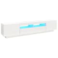 Pikkukuva 3 / 11: TV-taso LED-valoilla valkoinen 200x35x40 cm - TV-taso - TV-tasot - Home & Living