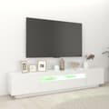 Pikkukuva 5 / 11: TV-taso LED-valoilla valkoinen 200x35x40 cm - TV-taso - TV-tasot - Home & Living