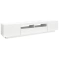 Pikkukuva 8 / 11: TV-taso LED-valoilla valkoinen 200x35x40 cm - TV-taso - TV-tasot - Home & Living
