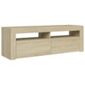 Pikkukuva 4 / 11: TV-taso LED-valoilla Sonoma-tammi 120x35x40 cm - TV-taso - TV-tasot - Home & Living