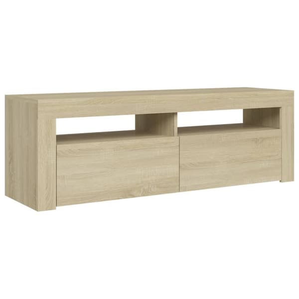 TV-taso LED-valoilla Sonoma-tammi 120x35x40 cm - TV-taso - TV-tasot - Home & Living