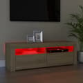 Pikkukuva 6 / 11: TV-taso LED-valoilla Sonoma-tammi 120x35x40 cm - TV-taso - TV-tasot - Home & Living