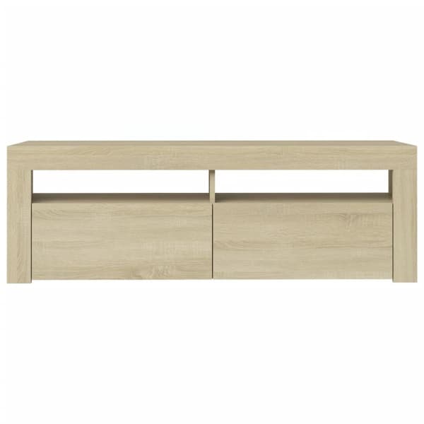 TV-taso LED-valoilla Sonoma-tammi 120x35x40 cm - TV-taso - TV-tasot - Home & Living