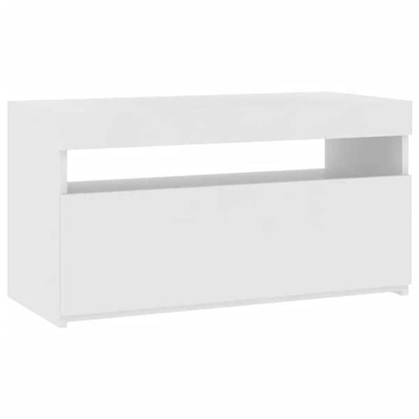 TV-taso LED-valoilla valkoinen 75x35x40 cm - TV-taso - TV-taso - Home & Living