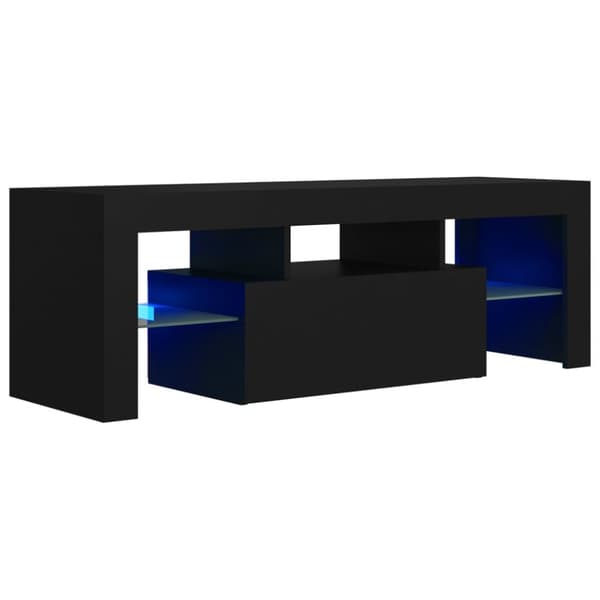 TV-bänk med LED-belysning svart 120x35x40 cm - Tv-bänk - Tv-bänkar - Home & Living