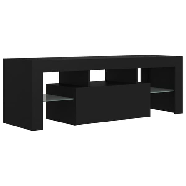 TV-bänk med LED-belysning svart 120x35x40 cm - Tv-bänk - Tv-bänkar - Home & Living
