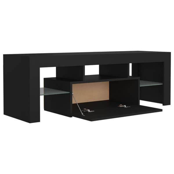 TV-bänk med LED-belysning svart 120x35x40 cm - Tv-bänk - Tv-bänkar - Home & Living