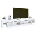 Pikkukuva 7 / 11: TV-taso LED-valoilla valkoinen 260x36,5x40 cm - TV-taso - TV-taso - Home & Living