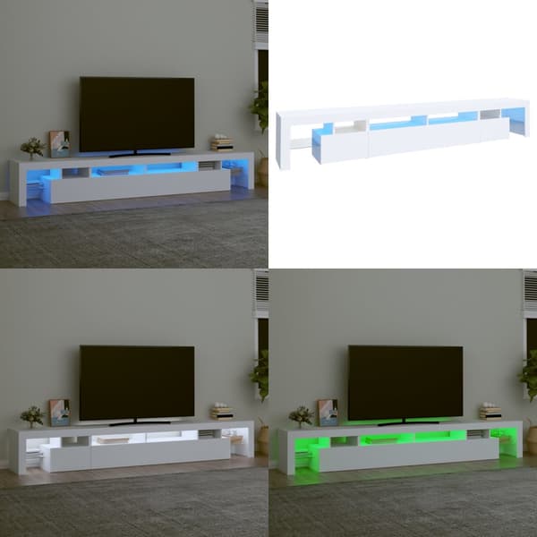 TV-taso LED-valoilla valkoinen 260x36,5x40 cm - TV-taso - TV-taso - Home & Living