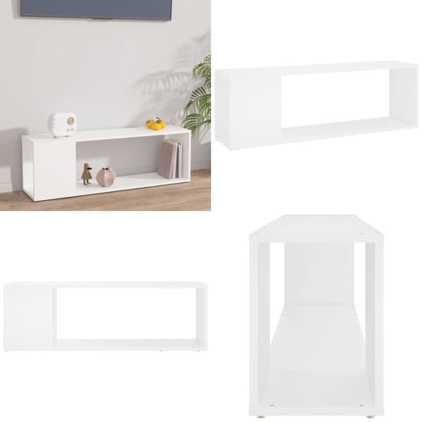 Tv-bänk vit 100x24x32 cm konstruerat trä - Väggskåp - Tv-skåp - Home & Living