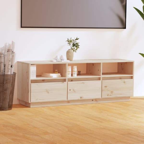 Tv-bänk 140x37x50 cm massiv furu - Tv-skåp - Tv-skåp - Home & Living