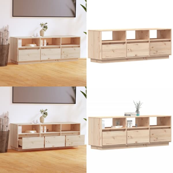 Tv-bänk 140x37x50 cm massiv furu - Tv-skåp - Tv-skåp - Home & Living