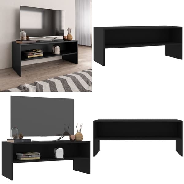 Tv-bord 100x40x40 cm konstrueret træ sort - Tv-skab - Tv-skabe - Home & Living