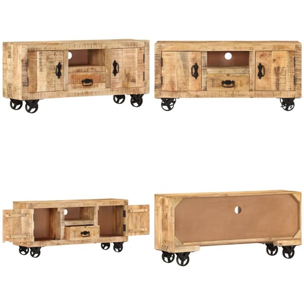 Tv-skab 110x30x50 cm ru mangotræ - TV-kabinet - TV-kabinetter - Home & Living