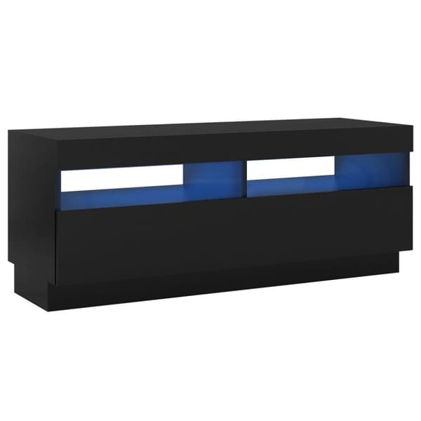 TV-bänk med LED-belysning svart 100x35x40 cm - Tv-bänk - Tv-bänkar - Home & Living