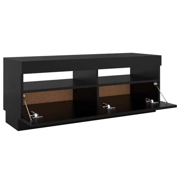 TV-bänk med LED-belysning svart 100x35x40 cm - Tv-bänk - Tv-bänkar - Home & Living