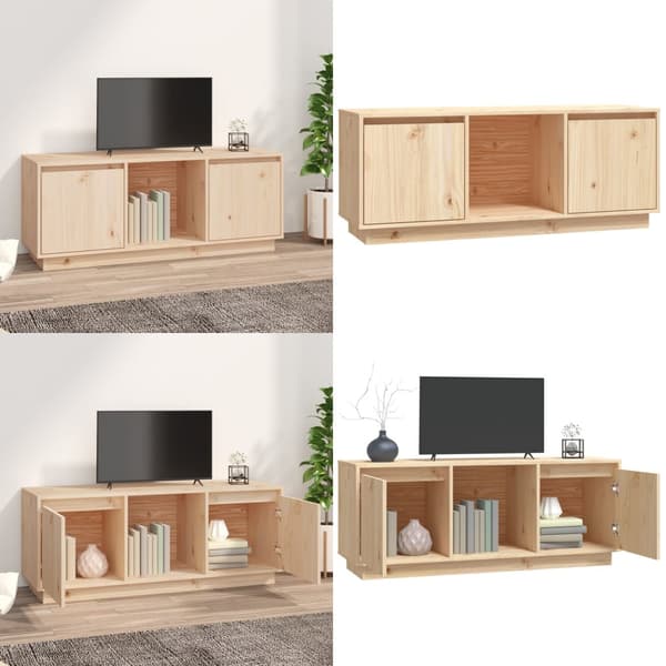 TV-taso 110,5x35x44 cm täysi mänty - TV-taso - TV-taso - Home & Living