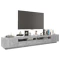 Miniatyrbillede 7 af 11: Tv-skab med LED-lys 260x35x40 cm betongrå - Tv-skab - Tv-skabe - Home & Living