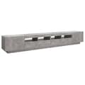 Miniatyrbillede 8 af 11: Tv-skab med LED-lys 260x35x40 cm betongrå - Tv-skab - Tv-skabe - Home & Living