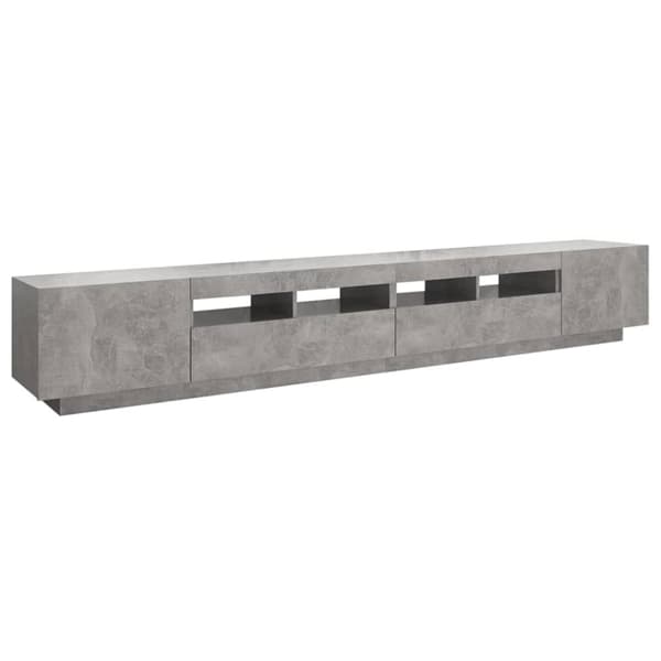 Tv-skab med LED-lys 260x35x40 cm betongrå - Tv-skab - Tv-skabe - Home & Living