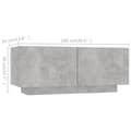 Miniatyrbillede 11 af 11: Tv-skab med LED-lys 260x35x40 cm betongrå - Tv-skab - Tv-skabe - Home & Living