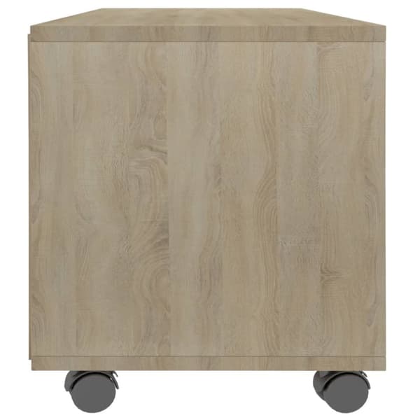 Tv-bord med hjul 90x35x35 cm konstrueret træ sonoma-eg - Tv-skab - Tv-skabe - Home & Living